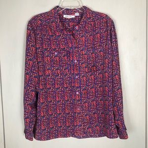 Givenchy Style vintage multi-color button up shirt